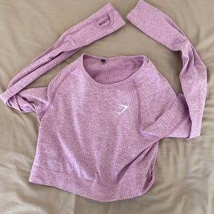 Gymshark long sleeved crop top